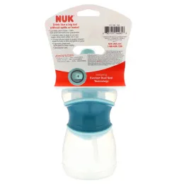 NUK, Прочная чашка с соломинкой, синяя, для малышей от 12 месяцев, 1 шт, 10 унций (300 мл)
