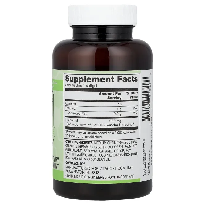 Vitacost, Ubiquinol CoQH, 200 mg, 60 Softgels