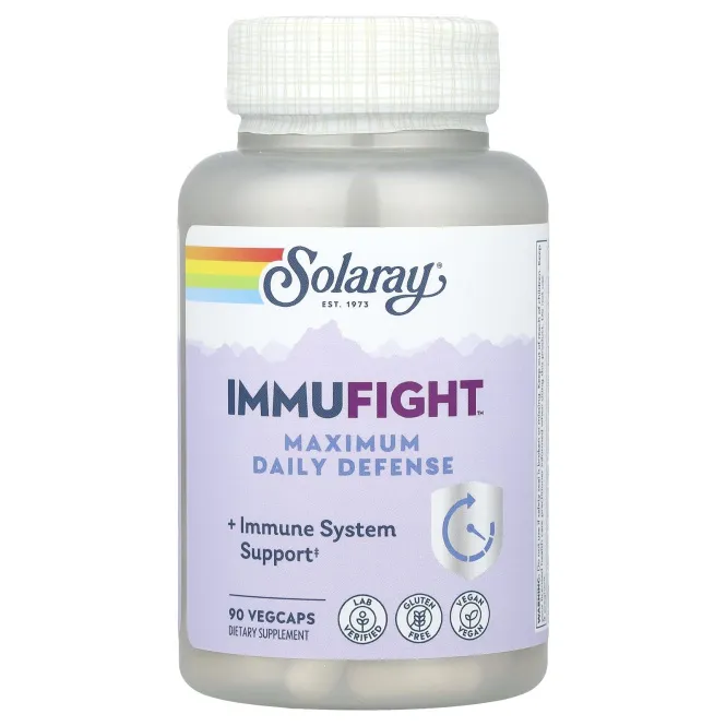 Solaray, ImmuFight ™, максимальная ежедневная защита, 90 растительных капсул