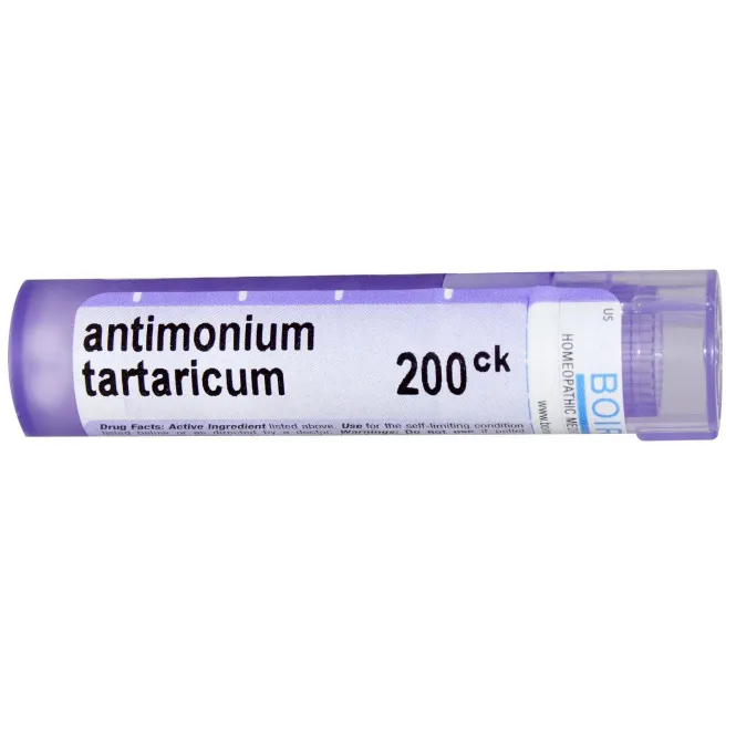 Boiron, Single Remedies, Антимониум тартарикум, 200CK, прибл. 80 гранул