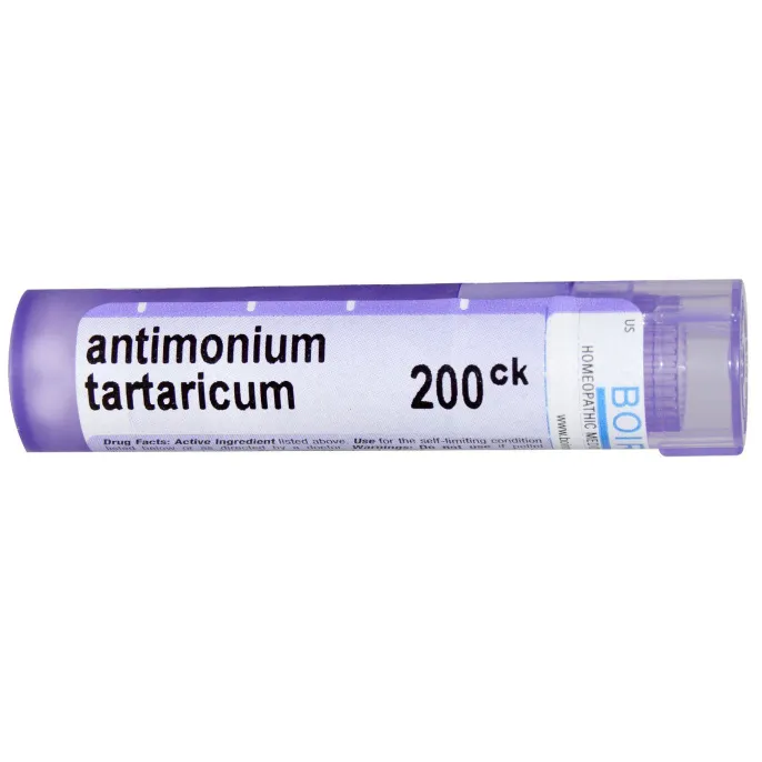 Boiron, Single Remedies, Антимониум тартарикум, 200CK, прибл. 80 гранул