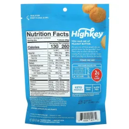 HighKey, Mini Cookies, арахисовая паста, 56,6 г (2 унции)