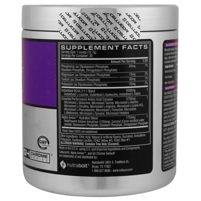 Cellucor, Alpha Amino. Активность аминокислот с разветвленной цепью, лимон-лайм, 13.4 унций (381 г)