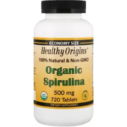 Спирулина, Spirulina, Healthy Origins, органик, 500 мг, 720 таблеток