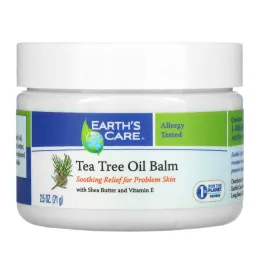 Earth's Care, Бальзам с маслом чайного дерева Balm, 2,5 унц. (71 г)