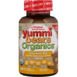 Hero Nutritional Products, Органические Yummi Bears, витамин D3, 60 жевательных мишек