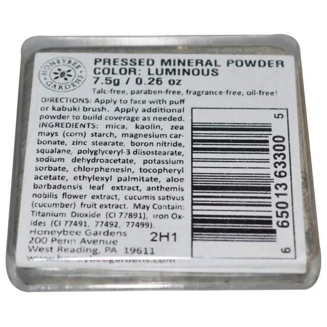 Honeybee Gardens, Прессованная минеральная пудра,  люминесцентный оттенок, 7.5 г