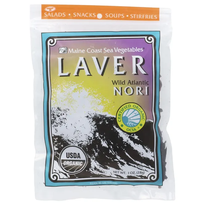 Maine Coast Sea Vegetables, Laver, дикие атлантические нори, 28 г (1 унция)