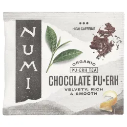 Numi Tea, Органический чай пуэр, шоколадный пуэр, 16 чайных пакетиков, 1,24 унции (35,2 г)