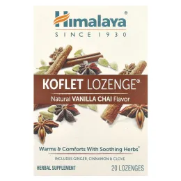 Himalaya, Koflet Lozenge®, натуральный ванильный чай, 20 пастилок