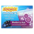 Emergen-C, Immune +,  Vitamin C Plus Vitamin D & Zinc, Blueberry-Acai, 1,000 mg, 30 Packets, 0.32 oz (9.0 g) Each