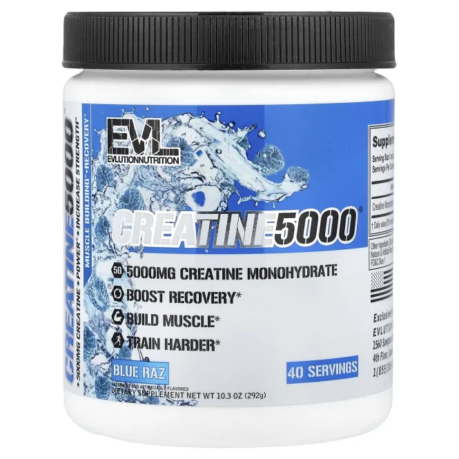 EVLution Nutrition, Creatine 5000®, голубая малина, 292 г (10,3 унции)