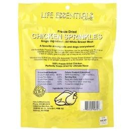 Cat-Man-Doo, Life Essentials, сублимированная курица, для кошек и собак, 142 г (5 унций)