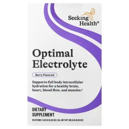 Seeking Health, Optimal Electrolyte, со вкусом ягод, 30 стиков, 6,53 г (0,23 унции) каждый
