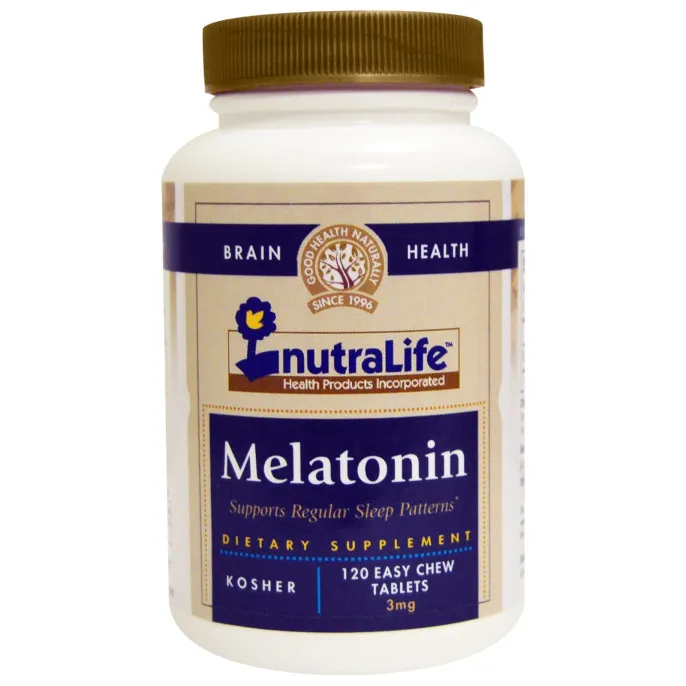 NutraLife, Мелатонин, 3 мг, 120 легкоразжевываемых таблеток
