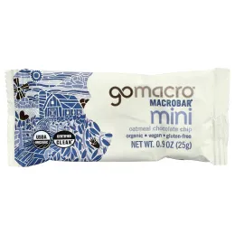 GoMacro, MacroBar®, забота о сердце, овсянка и шоколадная крошка, 4 батончика по 65 г (2,3 унции)