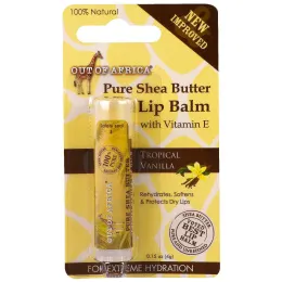 Out of Africa, Бальзам для губ с чистым маслом ши, Тропическая Ваниль, 0,15 унции (4 г)