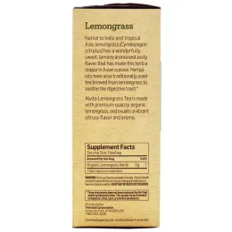 Alvita Teas, Organic, чай с лимонным сорго, без кофеина, 24 чайных пакетика по 1,69 унции (48 г) каждый