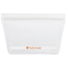 Full Circle, ZipTuck, многоразовые пакеты для закусок, прозрачные, 2 пакета