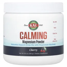 KAL, Успокаивающий магниевый порошок, вишня, 256 г (9 унций)