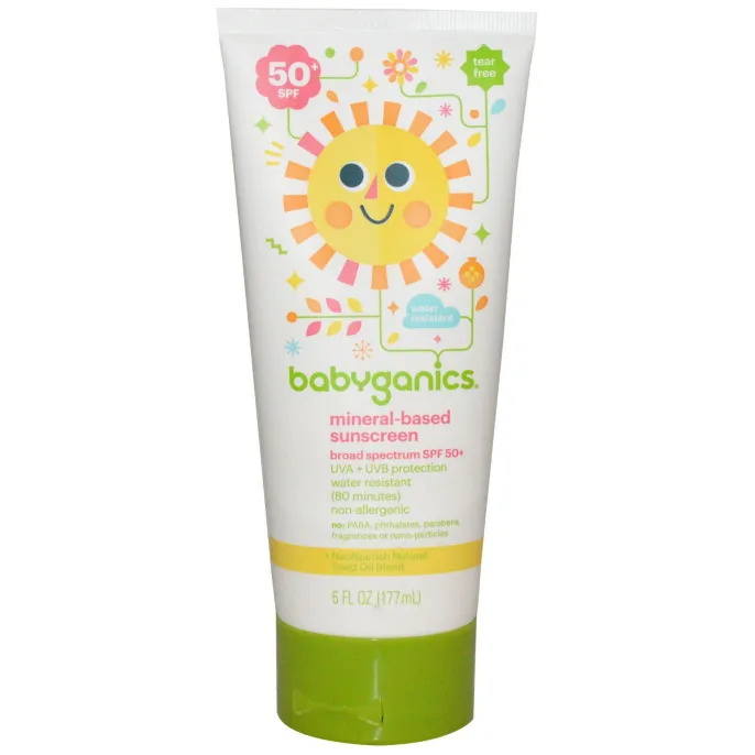 BabyGanics, Солнцезащитный крем на минеральной основе, 50+ SPF, 177 мл