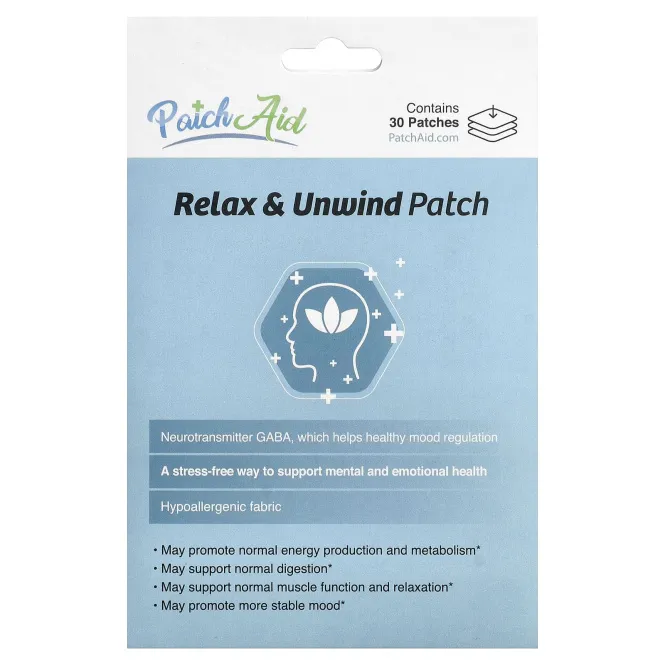 PatchAid, Relax & Unwind Patch, патч для расслабления, 30 патчей