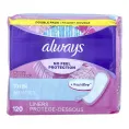 Always, Тонкие ежедневные прокладки, без запаха, 120 прокладок
