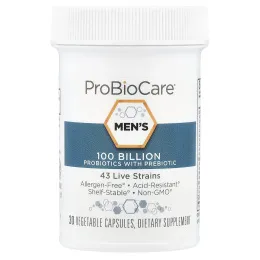 ProBioCare, Пробиотики для мужчин с пребиотиком, 30 растительных капсул