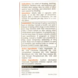 NaturalCare, GasFix от Вздутия Живота и Газов 60 овощных капсул