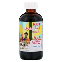 LifeTime Vitamins, Kids Liquid D-3, Natural Mixed Berry, 400 IU, 8 fl oz (237 ml)