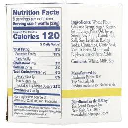 Daelmans, Stroopwafels, мед, 8 вафель, 230 г (8,11 унции)