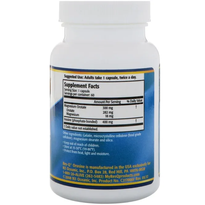 Res-Q, Орозин, формула для восстановления клеток, 60 капсул