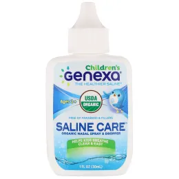Genexa, Children's Saline Care, Organic Nasal Spray & Dropper, Ages 2+, 1 fl oz (30 ml)