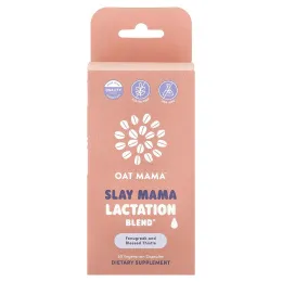 Oat Mama, Slay Mama, смесь для лактации, 60 вегетарианских капсул