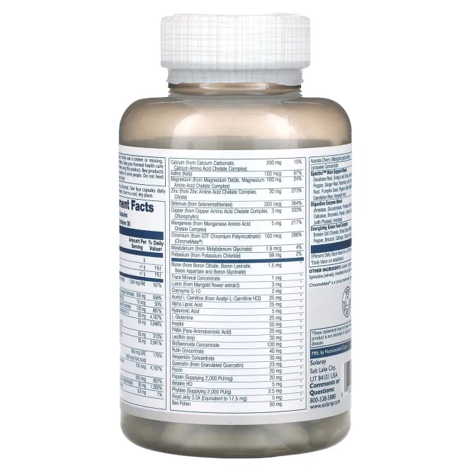 Solaray, Spectro Man Multi-Vita-Min 120 капсул