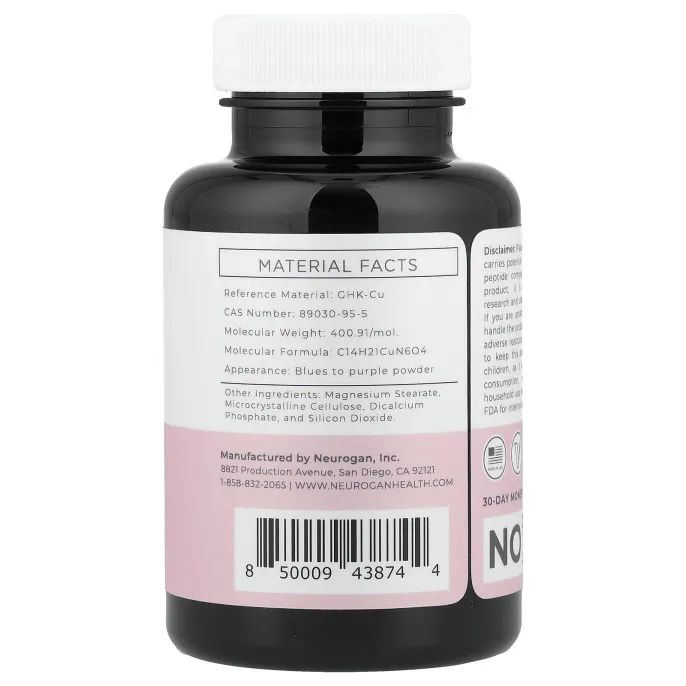 Neurogan Health, пептид меди, GHK-CU, 120 мкг, 60 таблеток