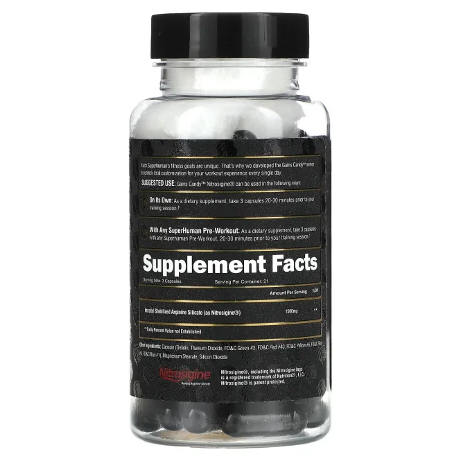 ALPHA LION, Gains Candy, нитрозигин, 63 капсулы