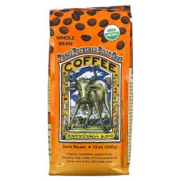 Raven's Brew Coffee, Кофе с козьим мясом Three Peckered Billy, органический, цельнозерновой, темная обжарка, 12 унций (340 г)