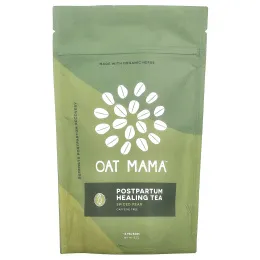 Oat Mama, Послеродовой лечебный чай, груша со специями, без кофеина, 14 чайных пакетиков, 32 г