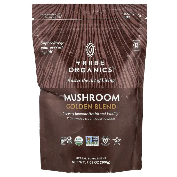 Tribe Organics, Золотая смесь грибов, 200 г (7,05 унции)