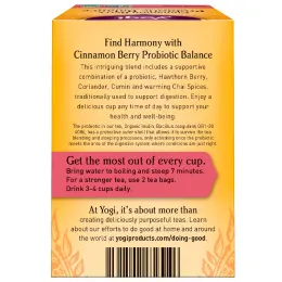 Yogi Tea, Cranberry Spice Probiotic Balance, 16 пакетиков, 1.02 унц. (29 г)