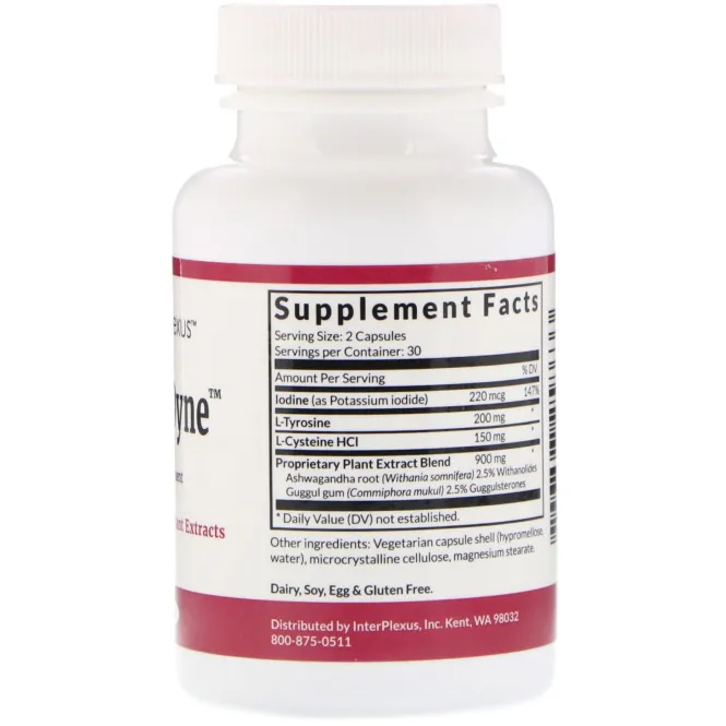 InterPlexus Inc., Thyro-Dyne, 60 капсул