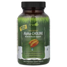 Irwin Naturals, альфа-холин, 60 капсул с жидкостью
