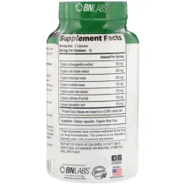 BN LABS, Естественный жиросжигатель, 60 капсул