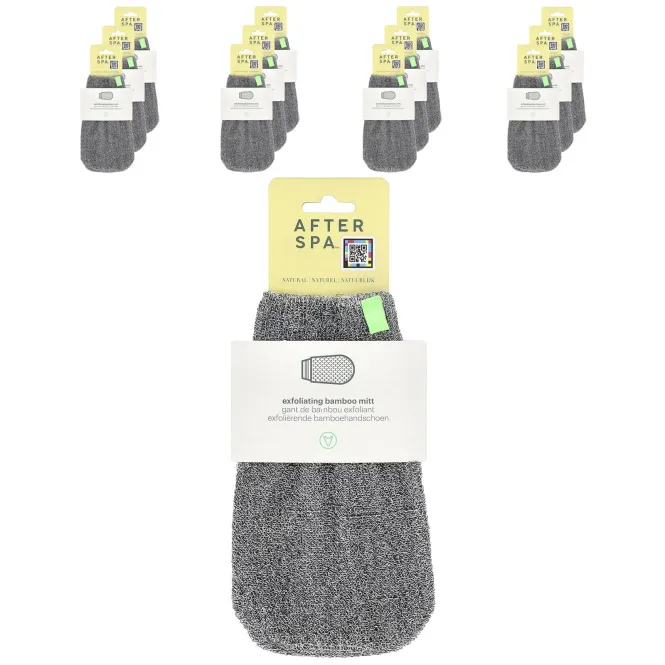 AfterSpa, отшелушивающая бамбуковая варежка, 12 шт.