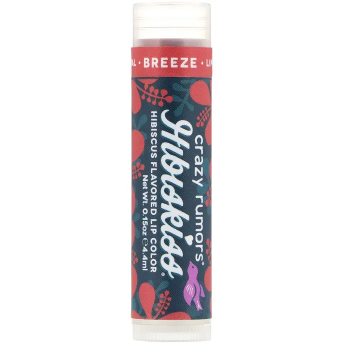 Crazy Rumors, Hibiskiss, блеск для губ со вкусом китайской розы, бриз, 0,15 унц. (4,4 мл)