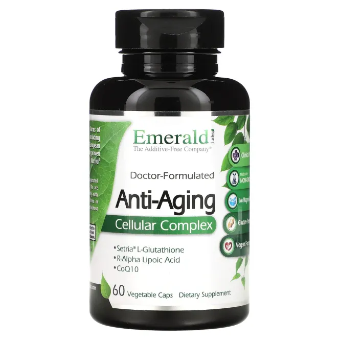 Emerald Laboratories, Антивозрастной комплекс, 60 растительных капсул