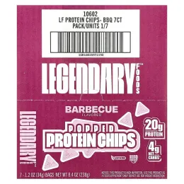 Legendary Foods, протеиновые чипсы, барбекю, 7 пачек по 34 г (1,2 унции)
