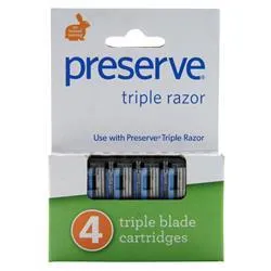 Preserve, Картриджи с тройным лезвием для бритвы 4 шт