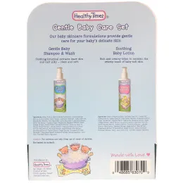Healthy Times, Комплект для нежного ухода за младенцем, шампунь и жидкое мыло 2-в-1, лосьон, 2 бутылочки, 8 ж. унц.(236 мл) в каждой